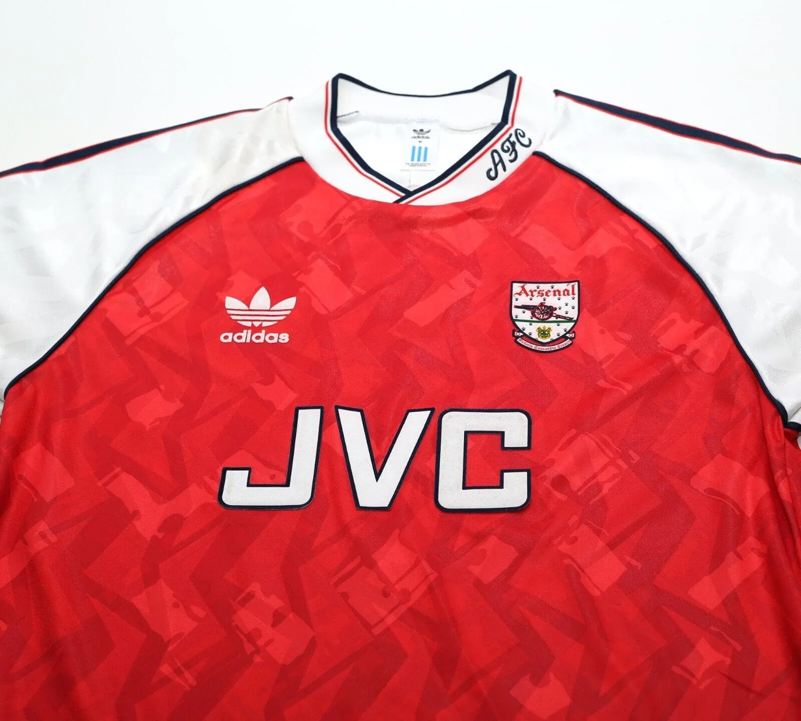 1990/92 WRIGHT #8 Arsenal Retro adidas Originals Home Football Shirt (M)