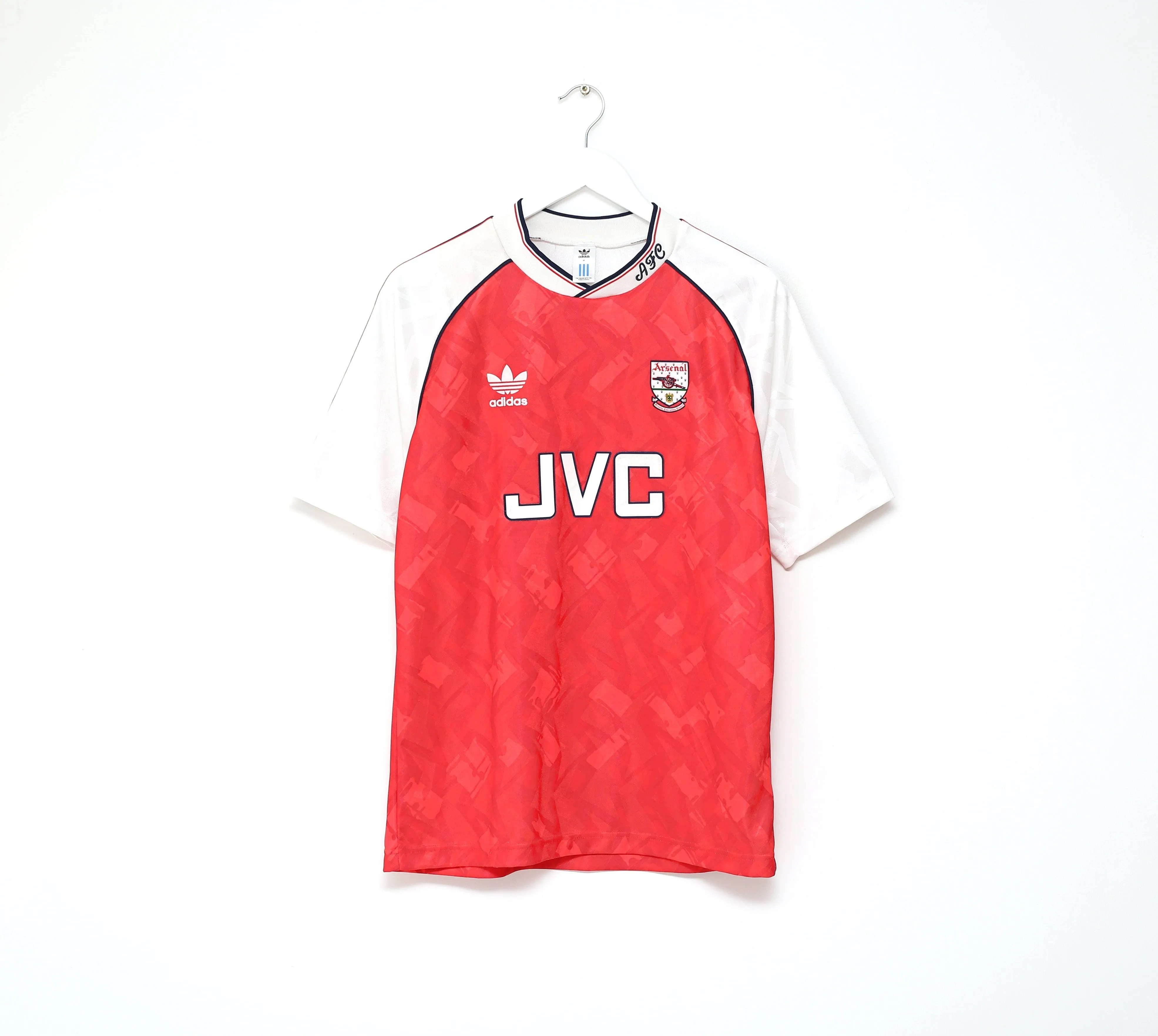 1990/92 WRIGHT #8 Arsenal Retro adidas Originals Home Football Shirt (M)