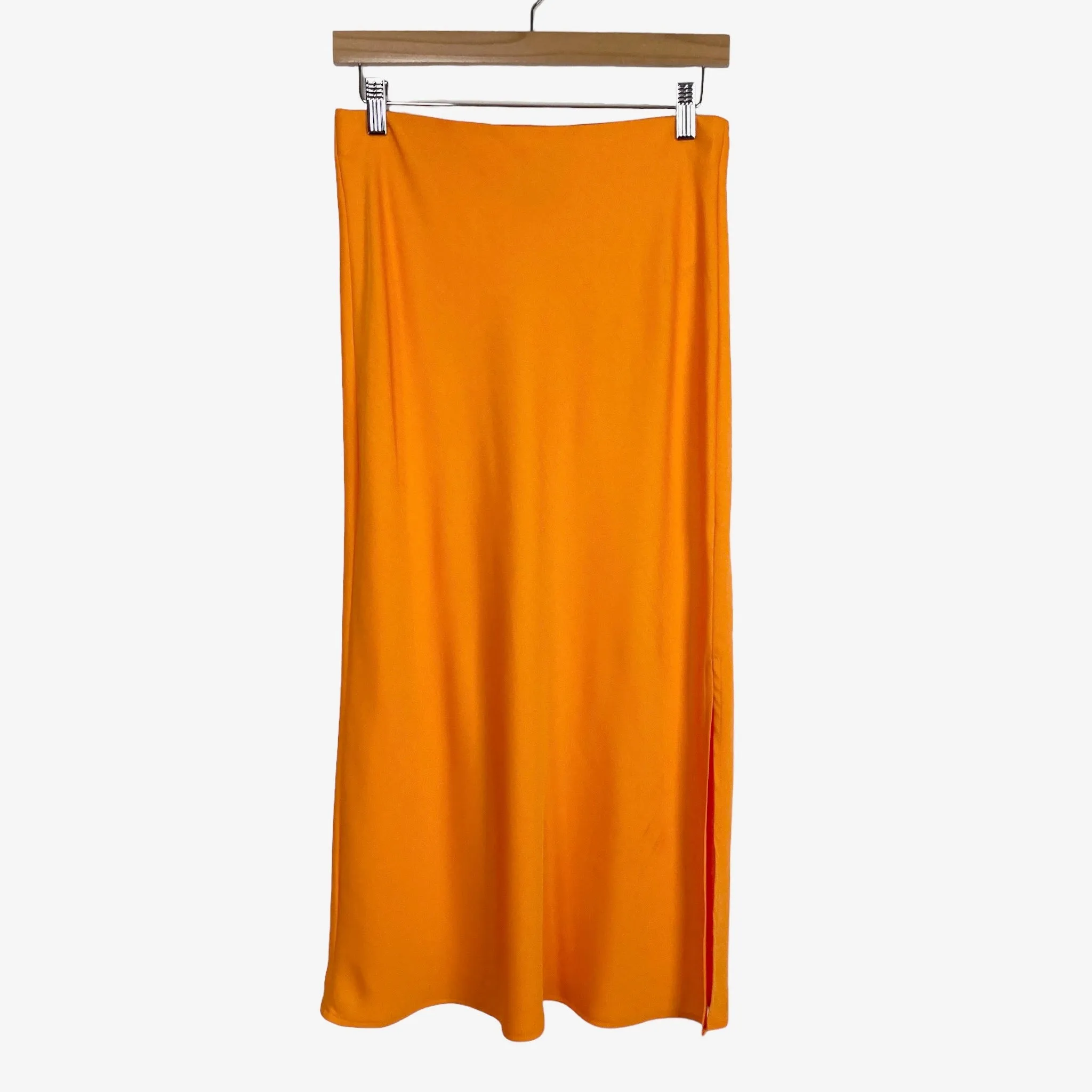 A New Day Orange Satin Skirt- Size S (see notes)