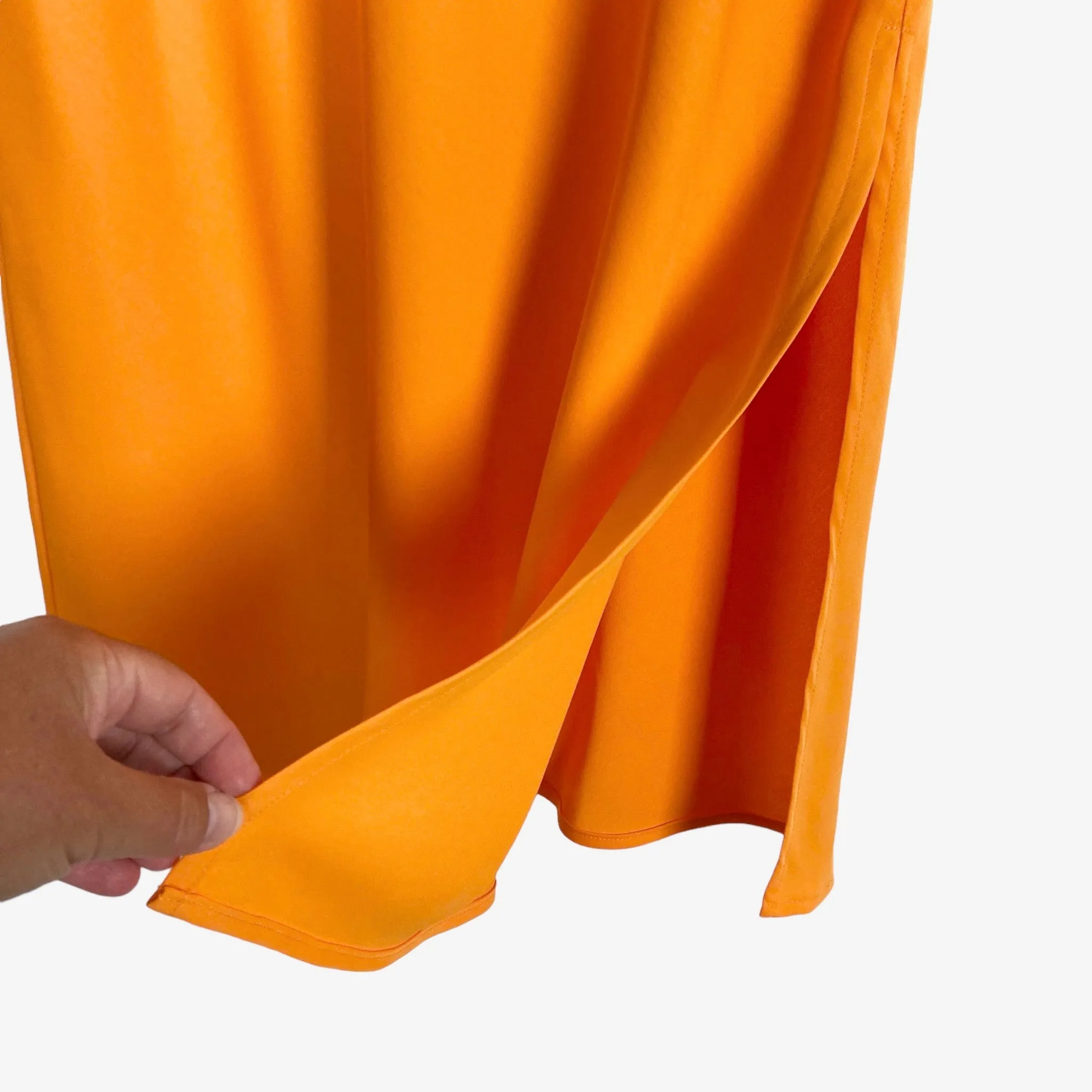 A New Day Orange Satin Skirt- Size S (see notes)