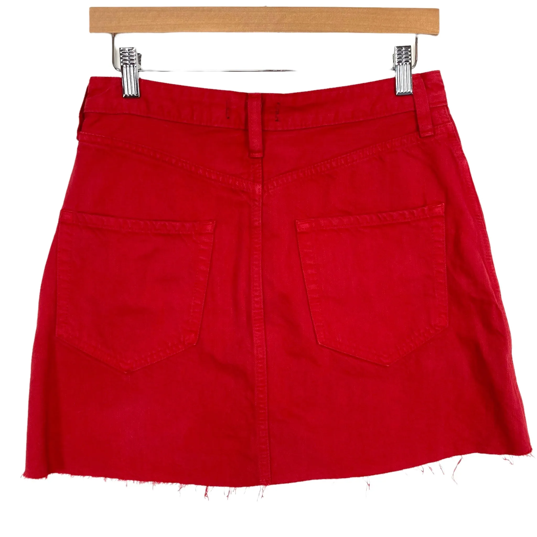 Abercrombie & Fitch Red Natural Rise Vintage A-Line Skirt NWT- Size 27/4