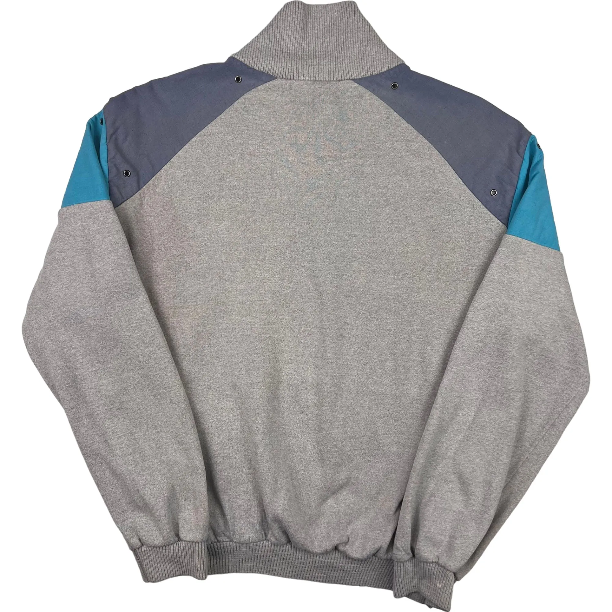 Adidas 90s Colourblock Quarter-Zip Sweatshirt Grey Blue