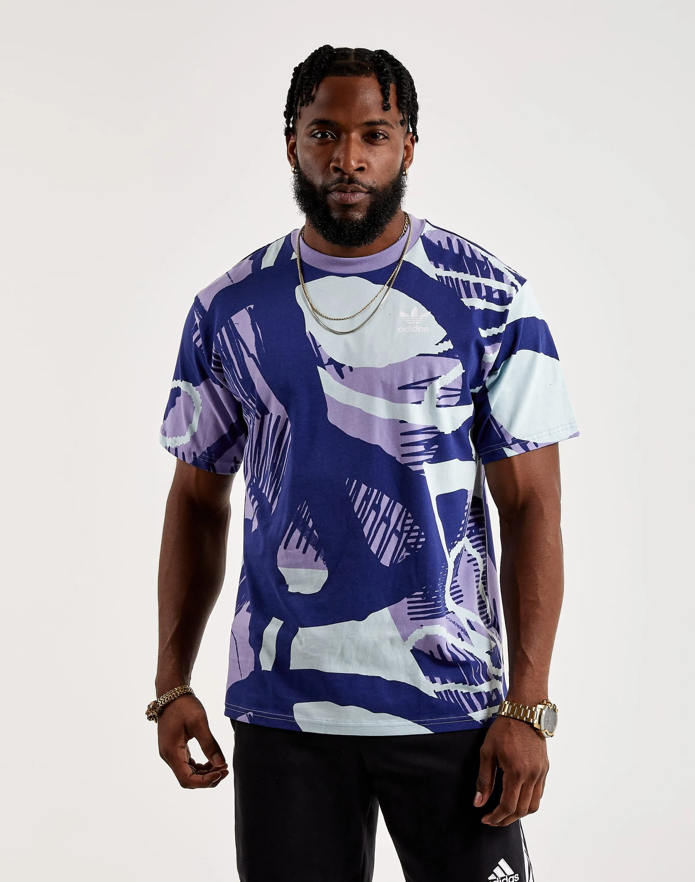 Adidas Adiplay Allover Print Short Sleeve Tee