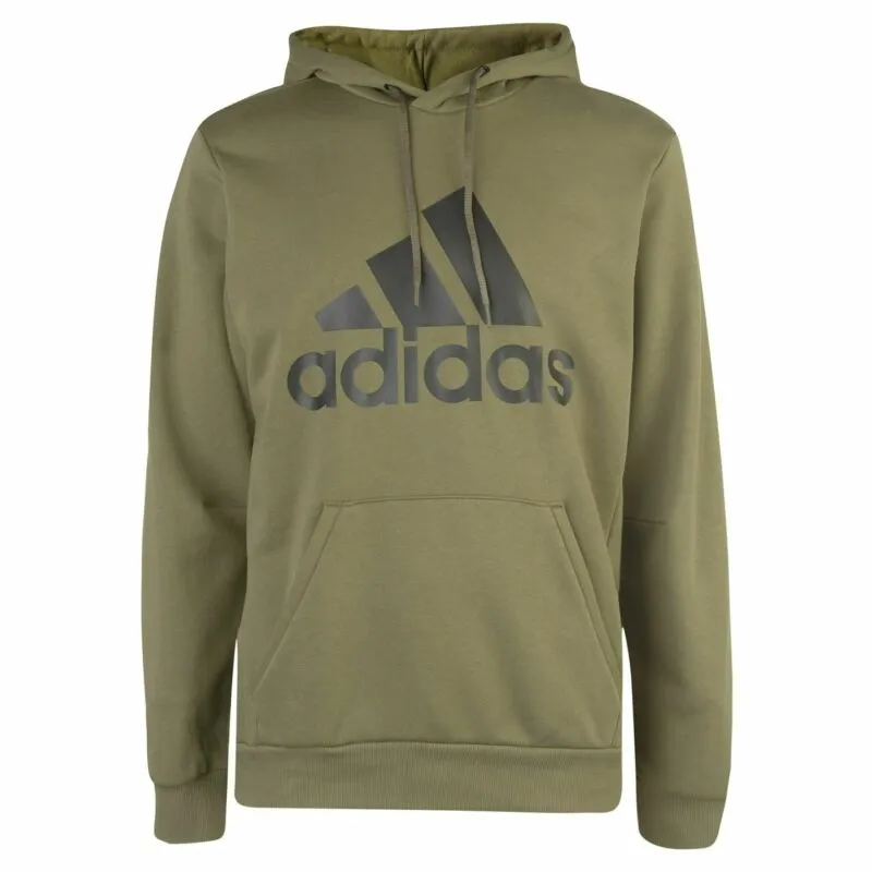 adidas Bold Logo Hoodie Mens Gents OTH Hoody Hooded Top Stamp Drawstring