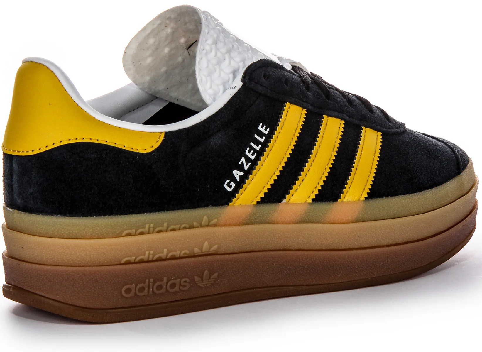 Adidas Gazelle Bold W In Black Yellow For Women