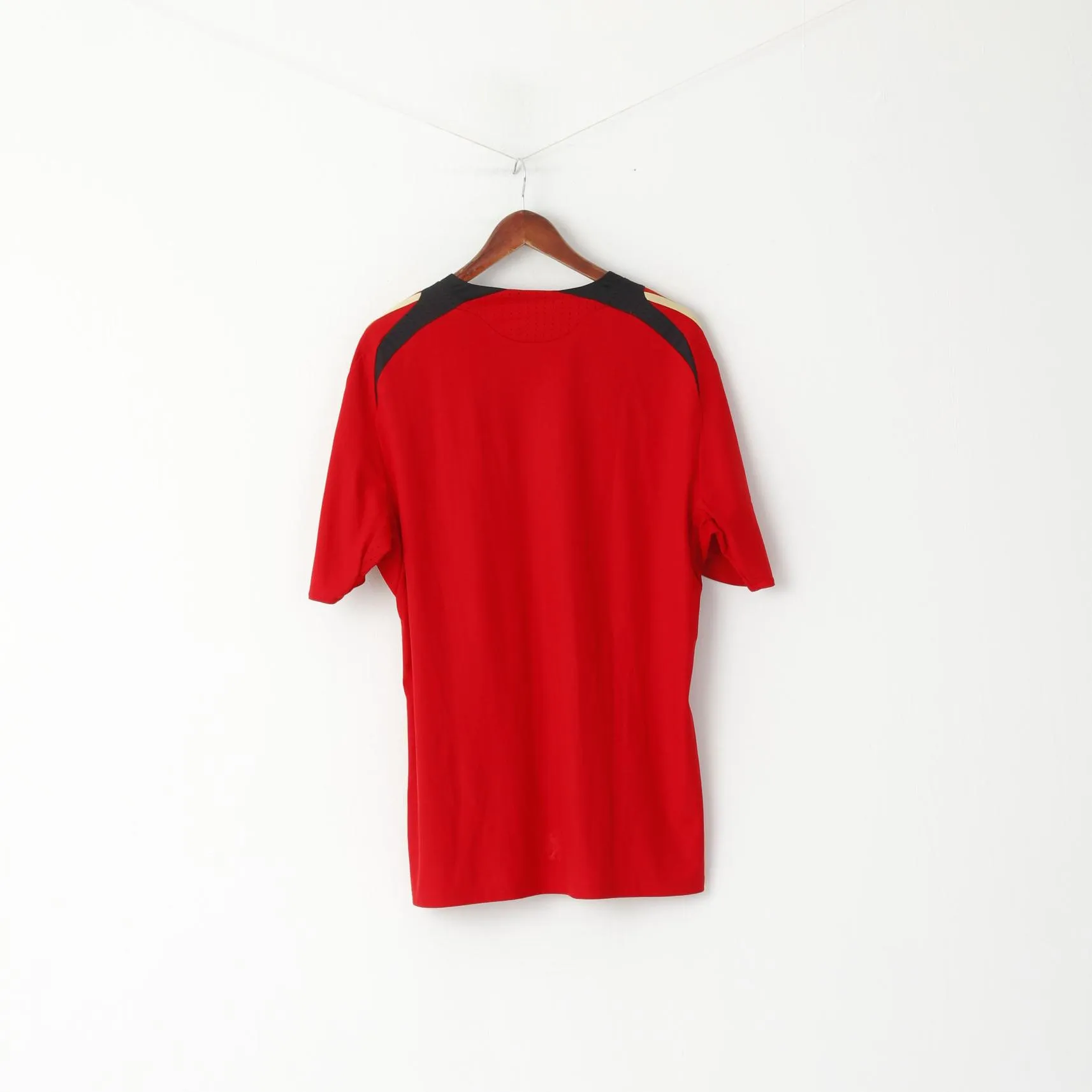 Adidas Men XL Shirt Red Deutscher Fussball Bund Football Vintage Jersey Top