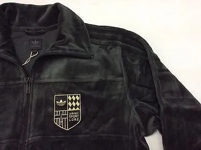 Adidas Skateboarding Shield Velour Track Top Black Style # (958907)