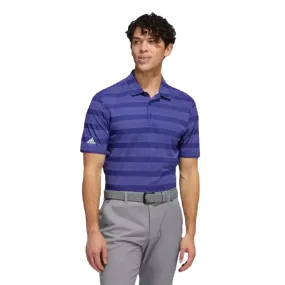 Adidas Two-Color Men's Striped Polo Shirt - Legacy Indigo