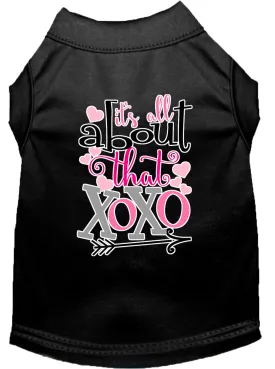 All About That Xoxo Screen Print Dog Shirt Black Sm