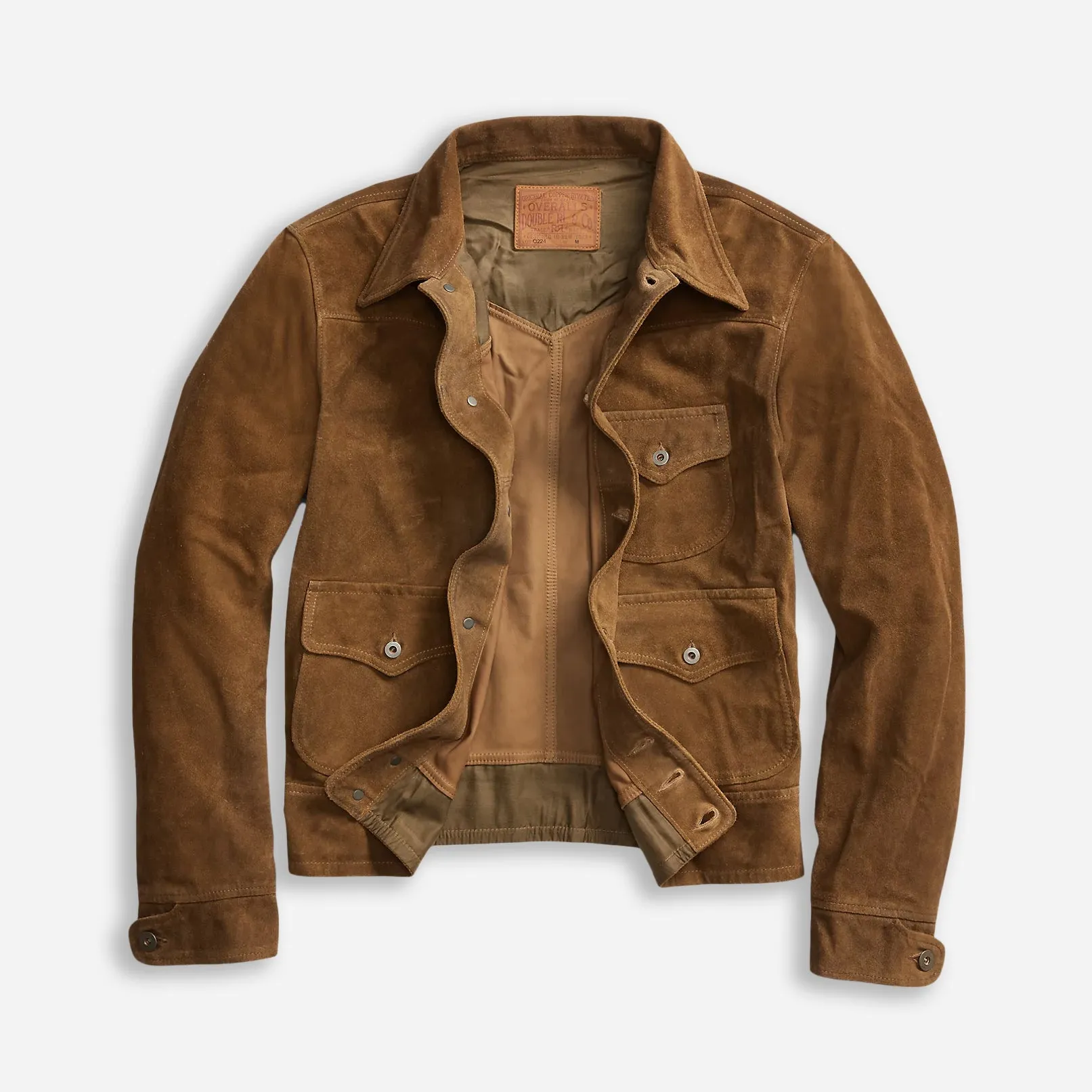 ALSTON SUEDE JACKET - MID BROWN