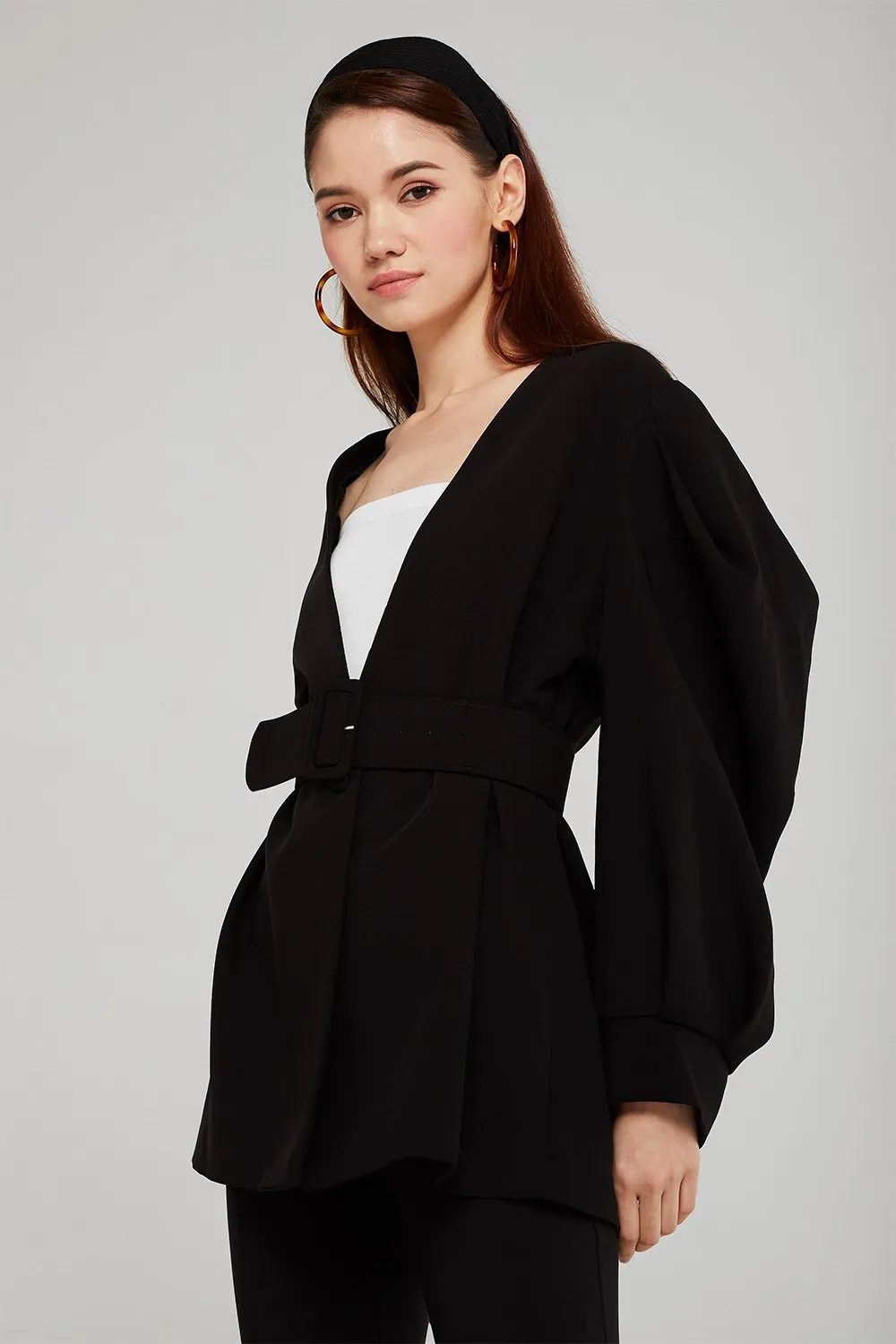 Anna Structured Balloon Sleeve Jacket