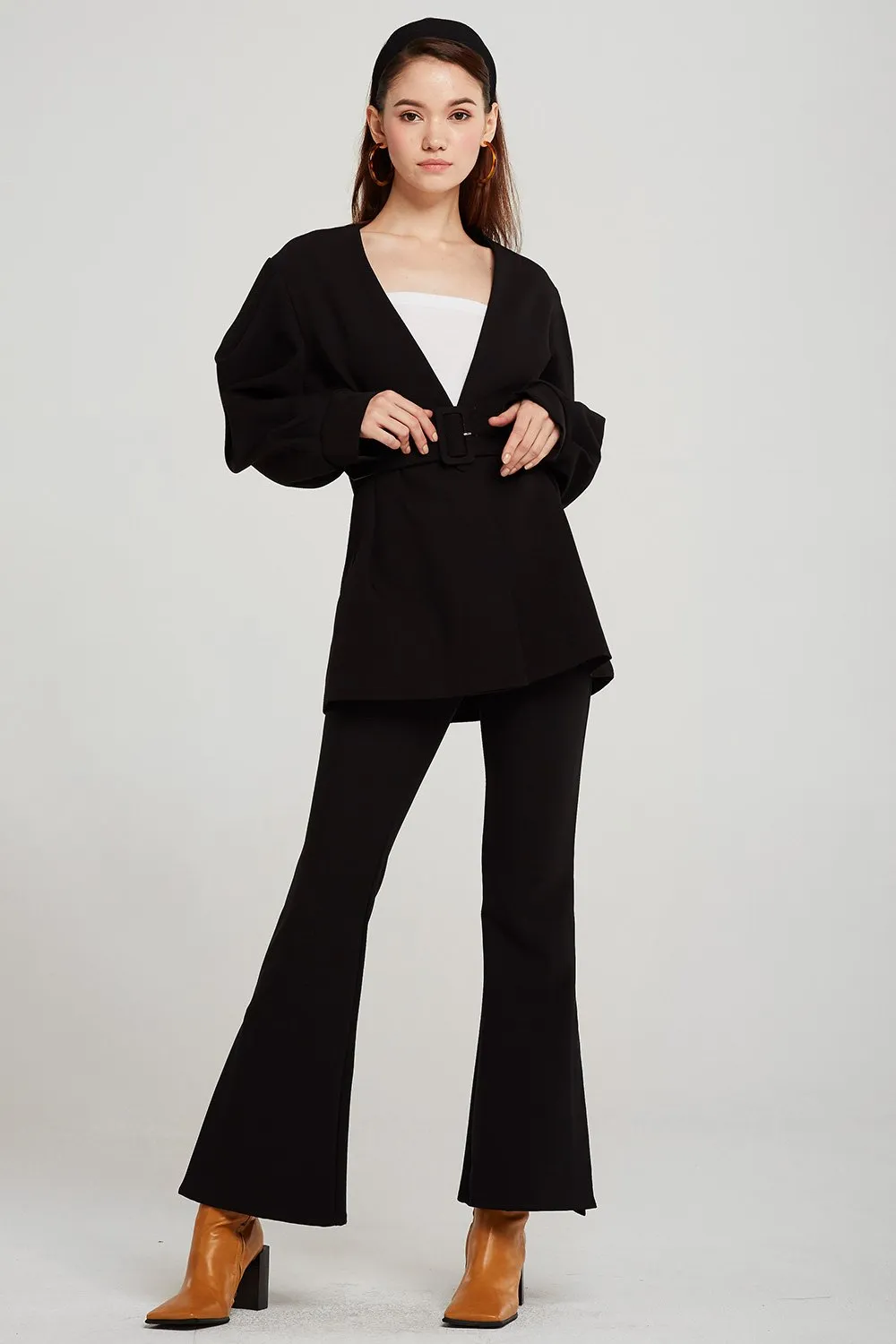 Anna Structured Balloon Sleeve Jacket