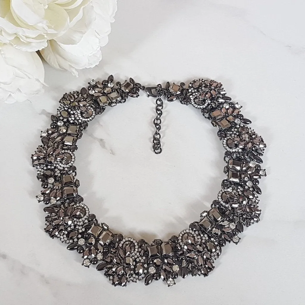 ANOIR Graphite Grey Statement Necklace