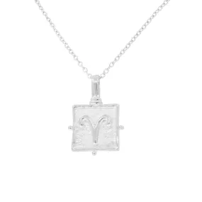 Aries Zodiac Silver Necklace