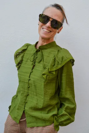 Atelier Rêve Mabel Pesto Shirt