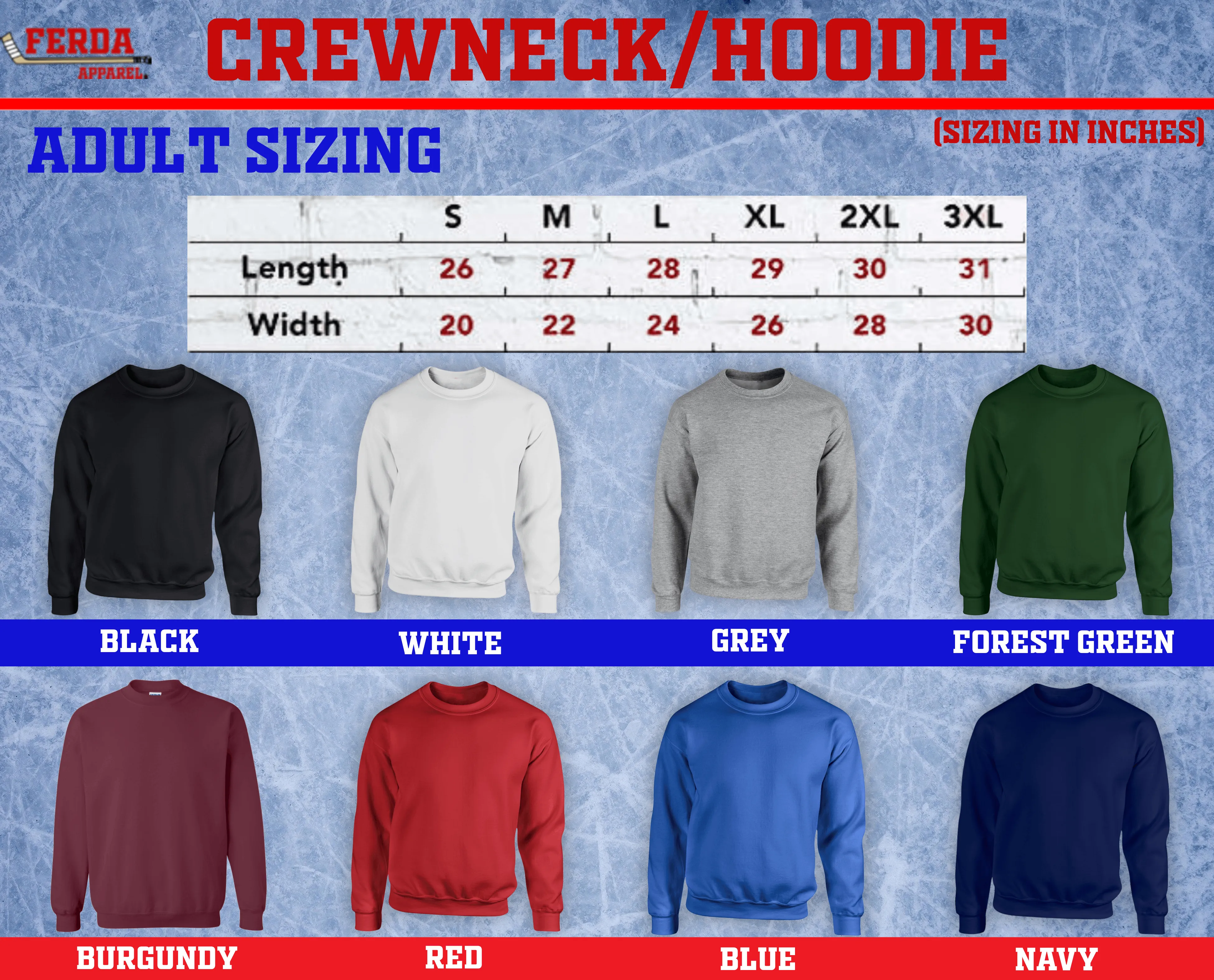 Beauty Hockey Crewneck Sweater Hoodie FA02