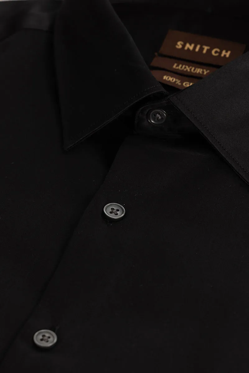 Black Giza Cotton Shirt