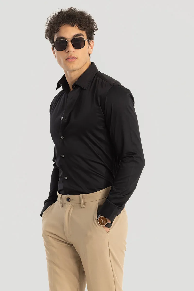 Black Giza Cotton Shirt