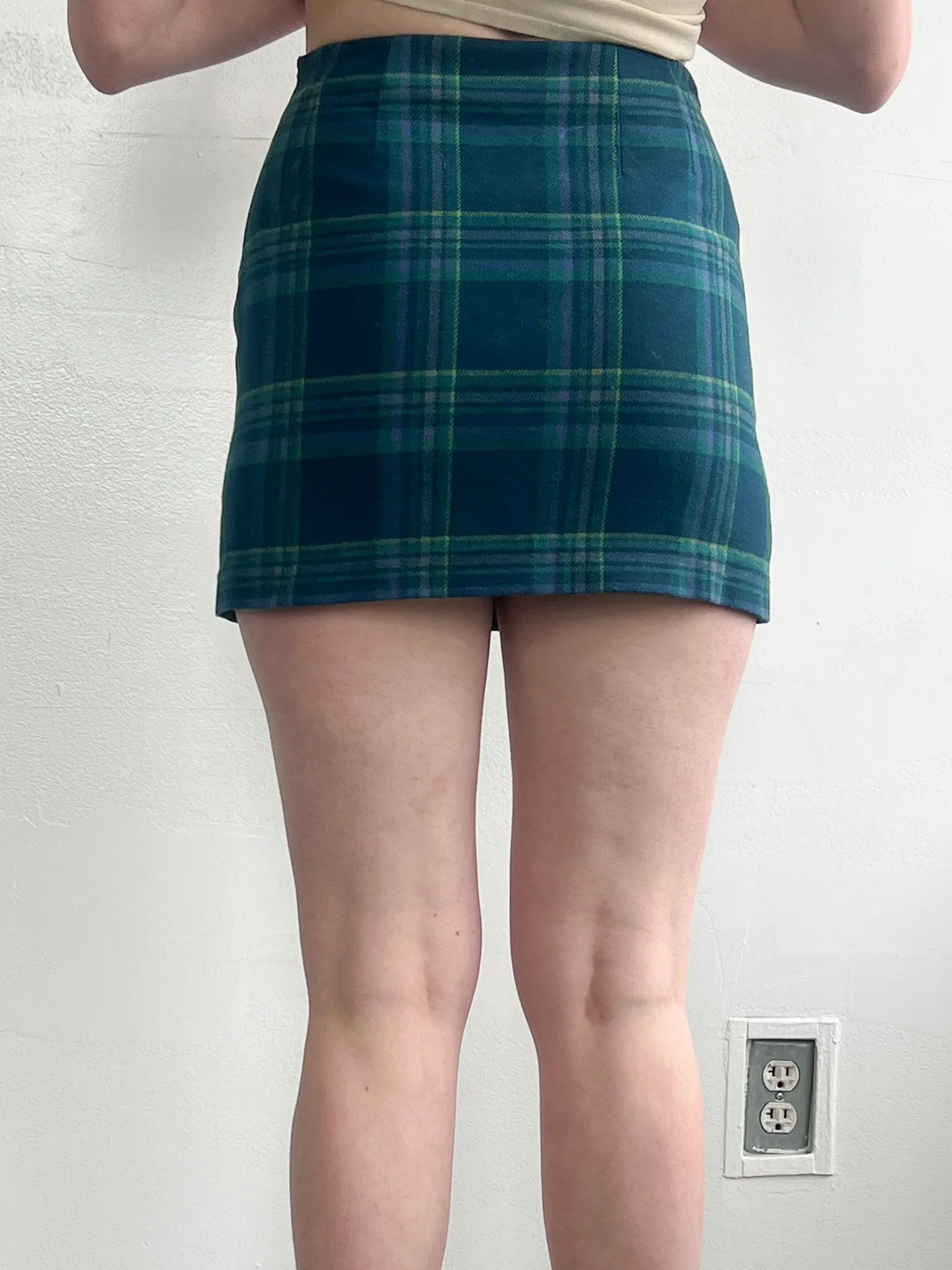 Blue Greens Plaid Micromini (S)