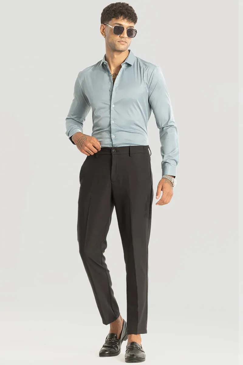 Blue Slim Fit Stretch Shirt