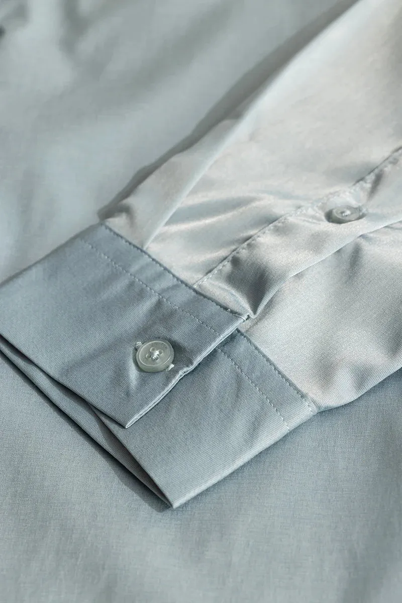 Blue Slim Fit Stretch Shirt