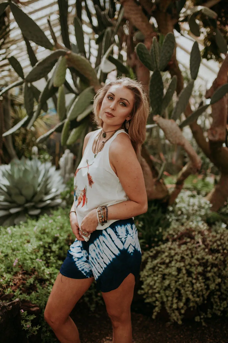 Blue Tie Dye Shorts/Pants