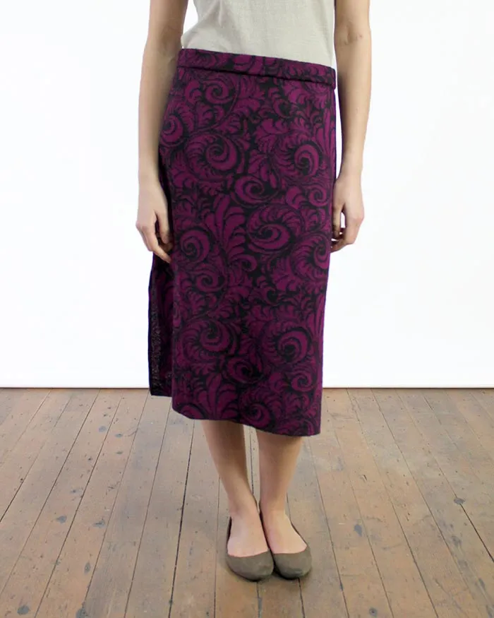 Botanical Baby Alpaca Midi Skirt