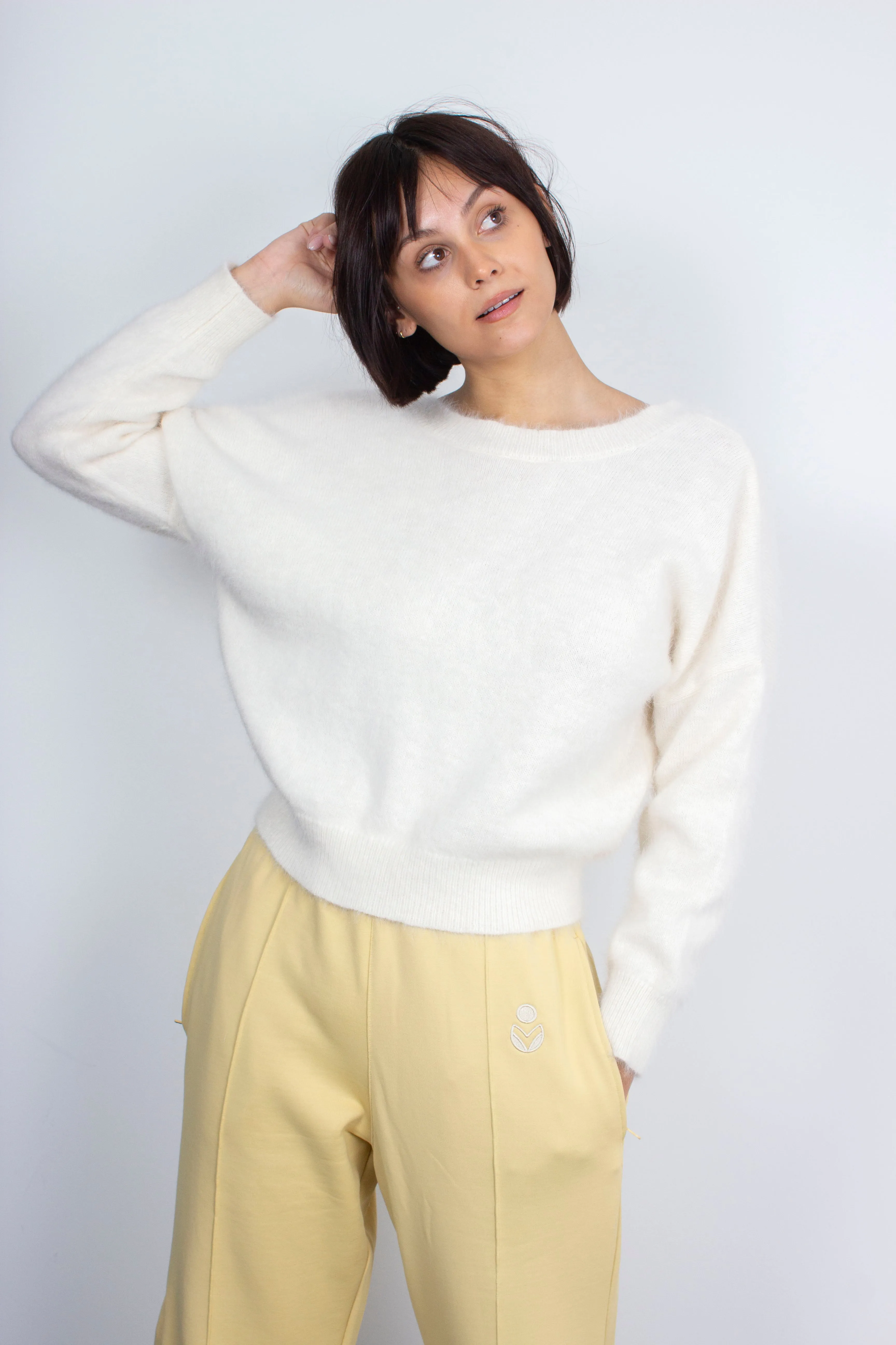 BR Datev Angora Knit in Ecru