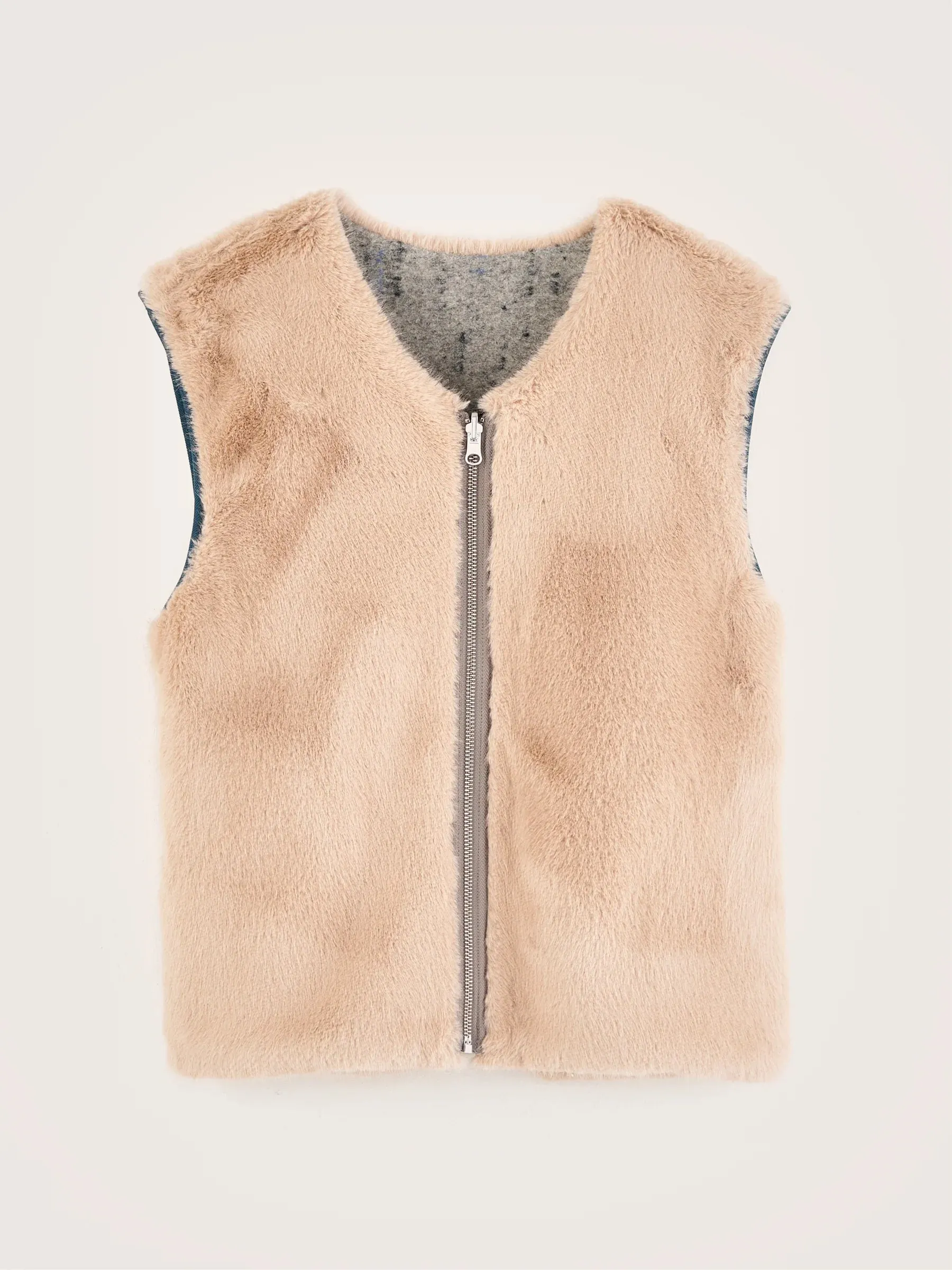 BR Hess Zip Vest in Heather Grey