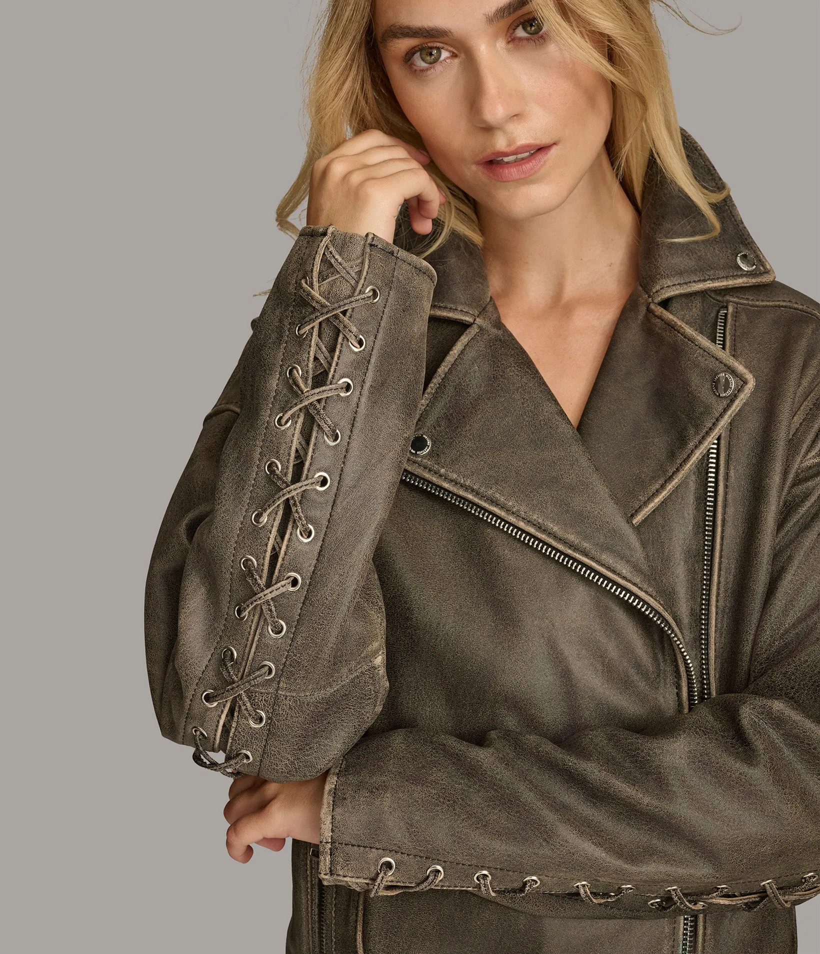 Briana Oversized Asymmetric Moto