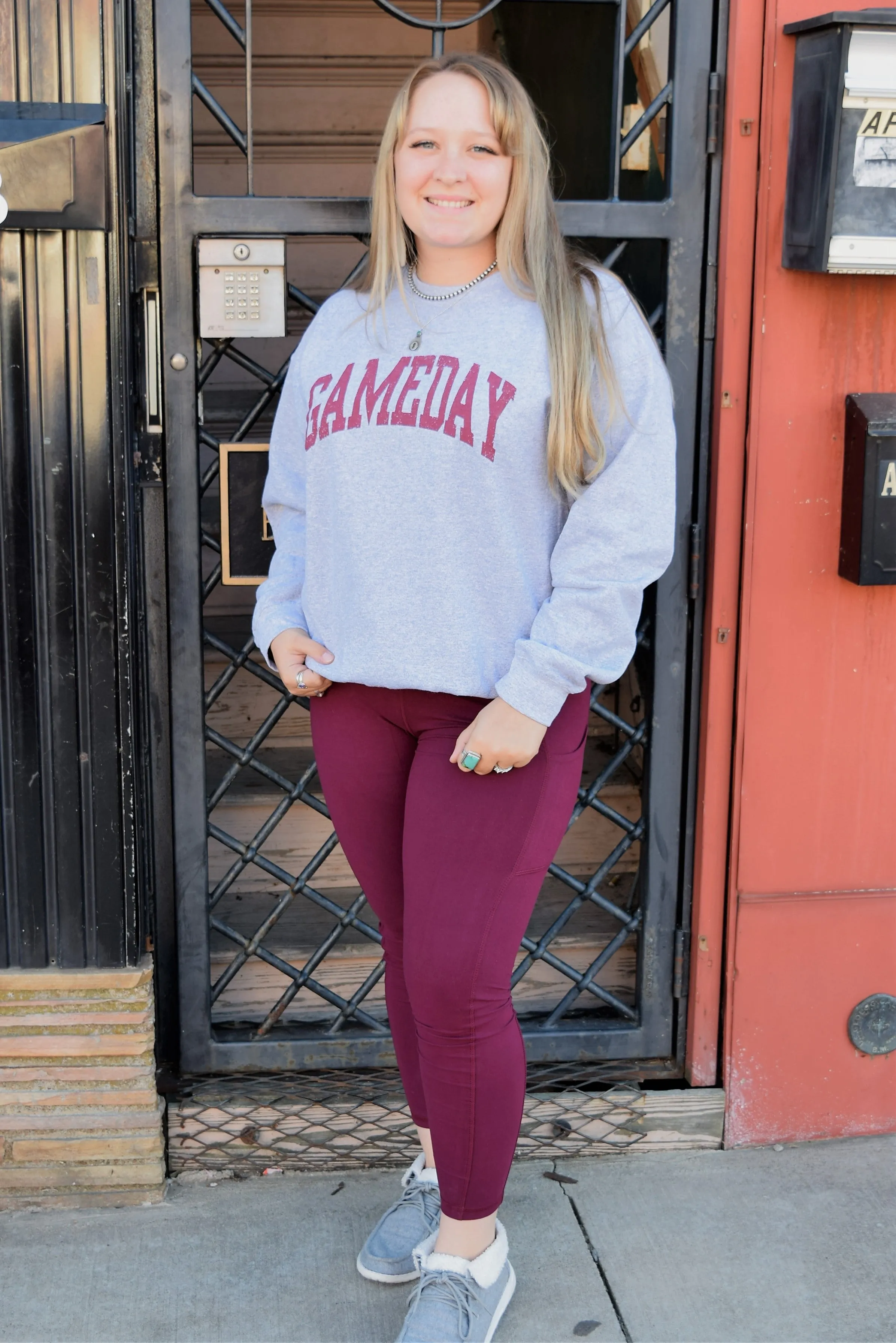 Burgundy Butter Yoga Leggings