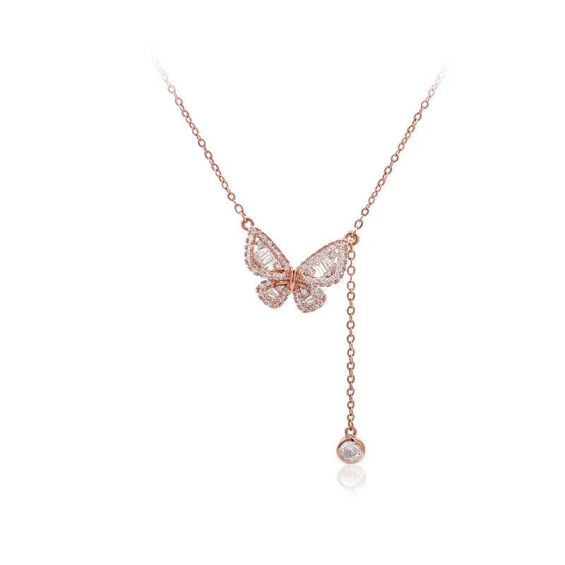 Butterfly Cubic Zirconia Necklace