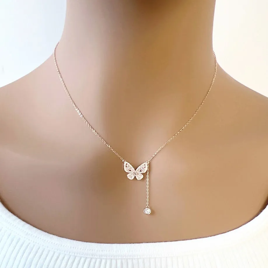 Butterfly Cubic Zirconia Necklace