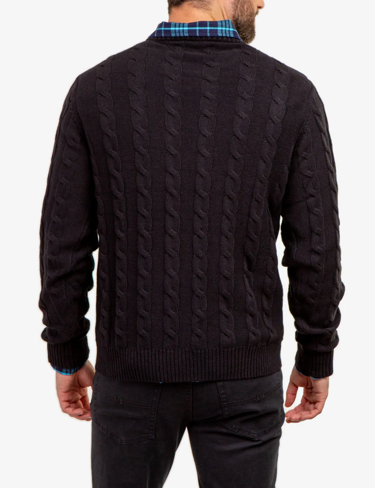 CABLE CREW NECK SWEATER