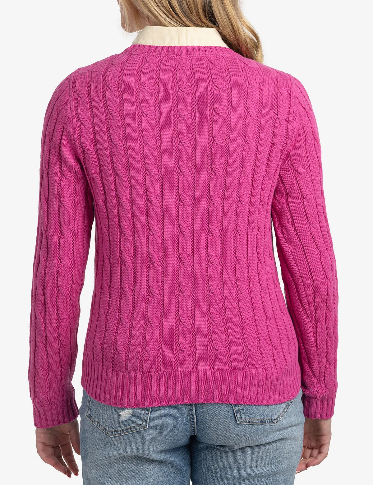 CABLE CREW NECK SWEATER