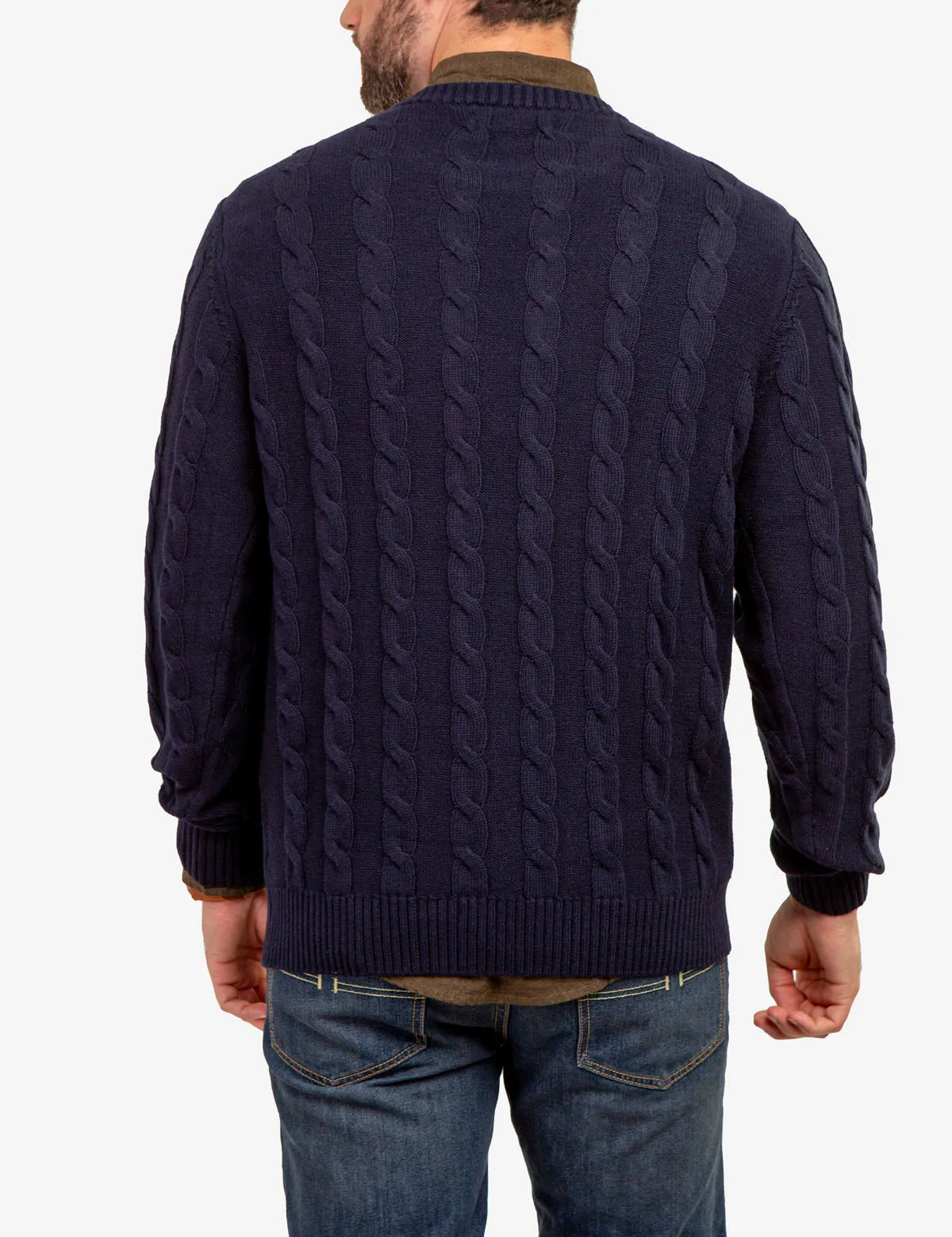 CABLE CREW NECK SWEATER