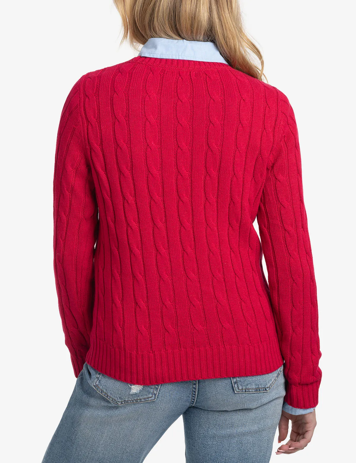 CABLE CREW NECK SWEATER