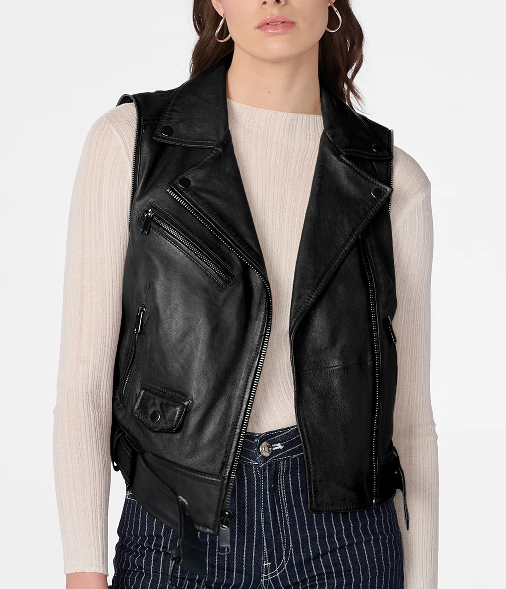 Camila Covertible 2 in 1 Vest Moto Jacket