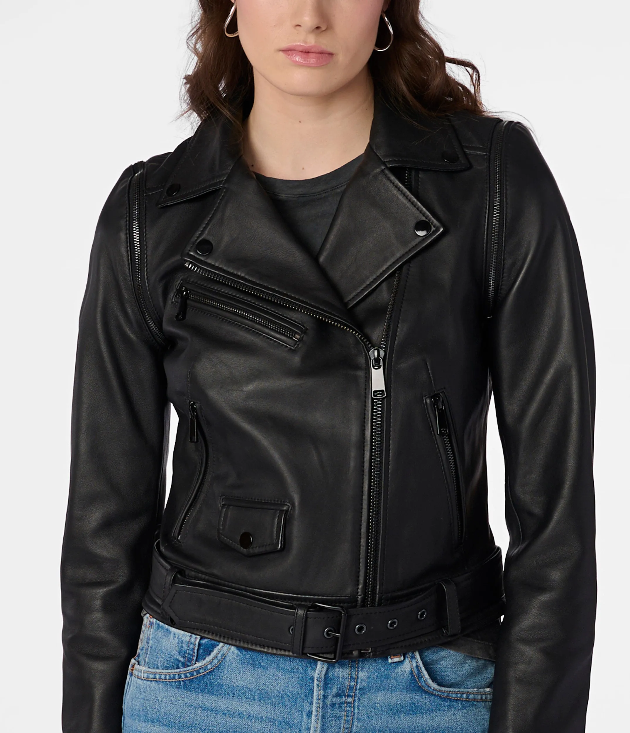 Camila Covertible 2 in 1 Vest Moto Jacket