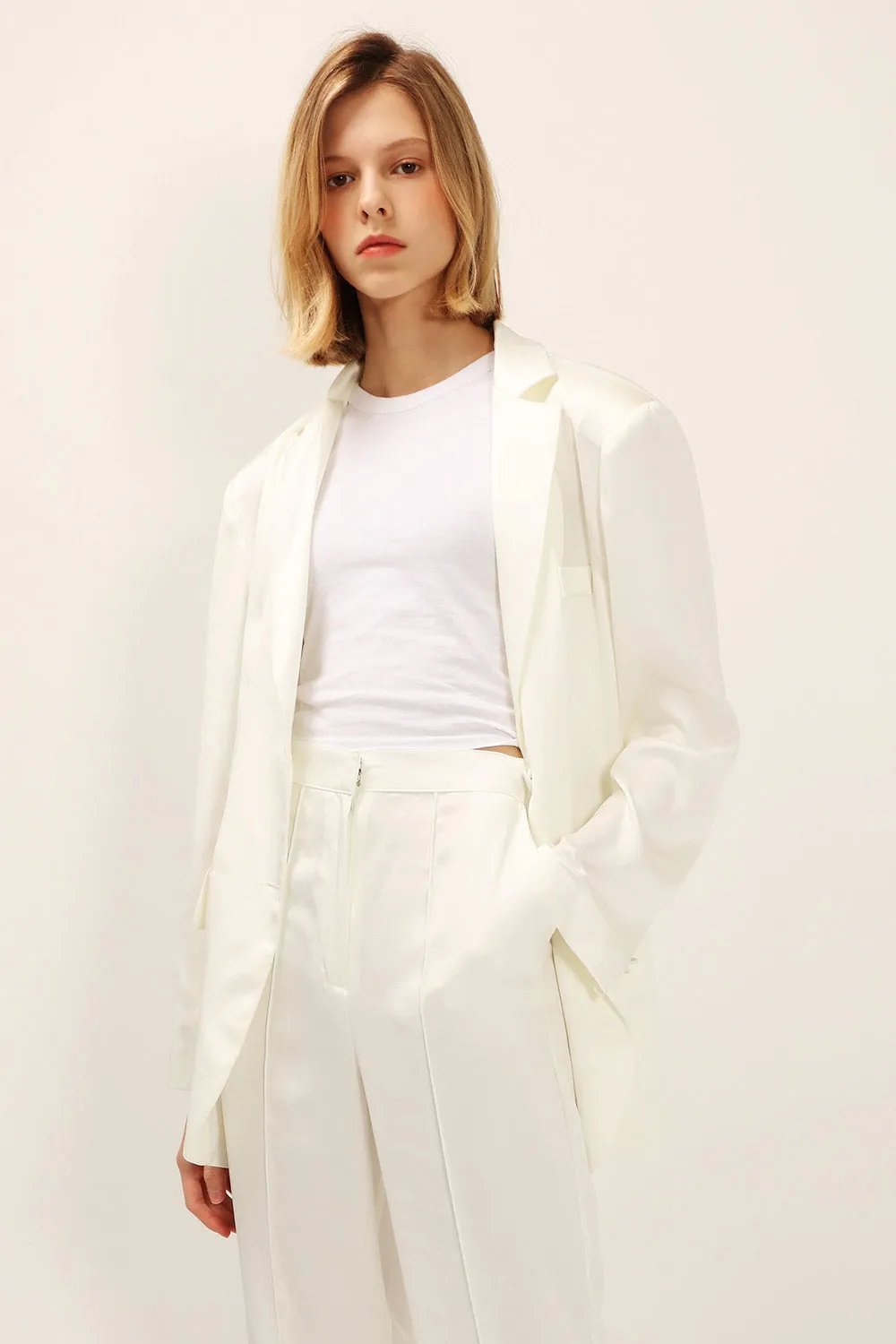 Cassidy Satin Jacket w/Belt