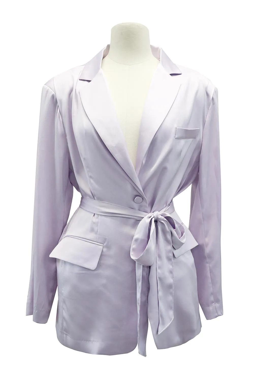 Cassidy Satin Jacket w/Belt