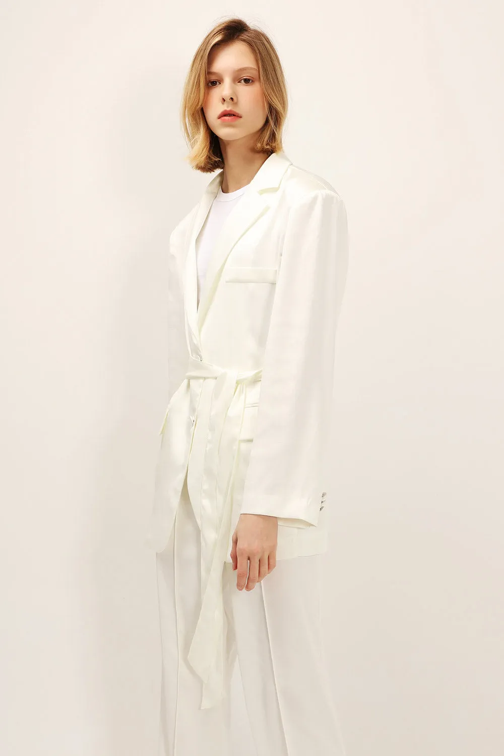 Cassidy Satin Jacket w/Belt