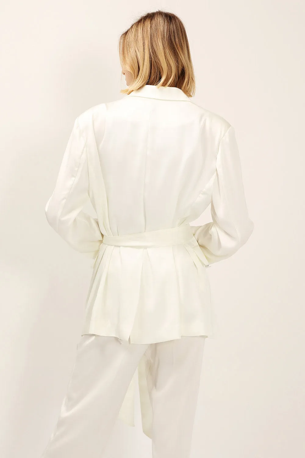 Cassidy Satin Jacket w/Belt