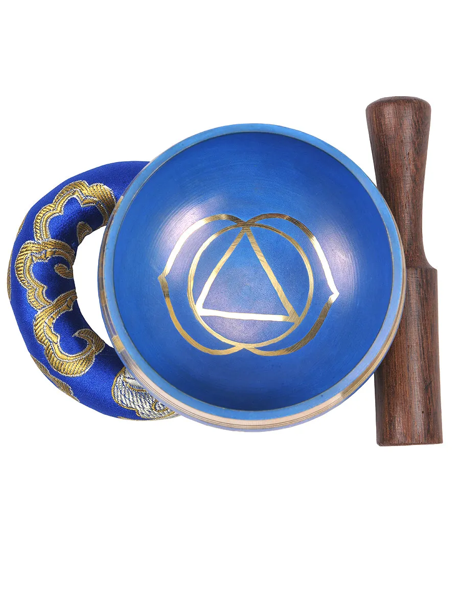 Chakra Colors and Black Painted Tibetan Singing Bowl