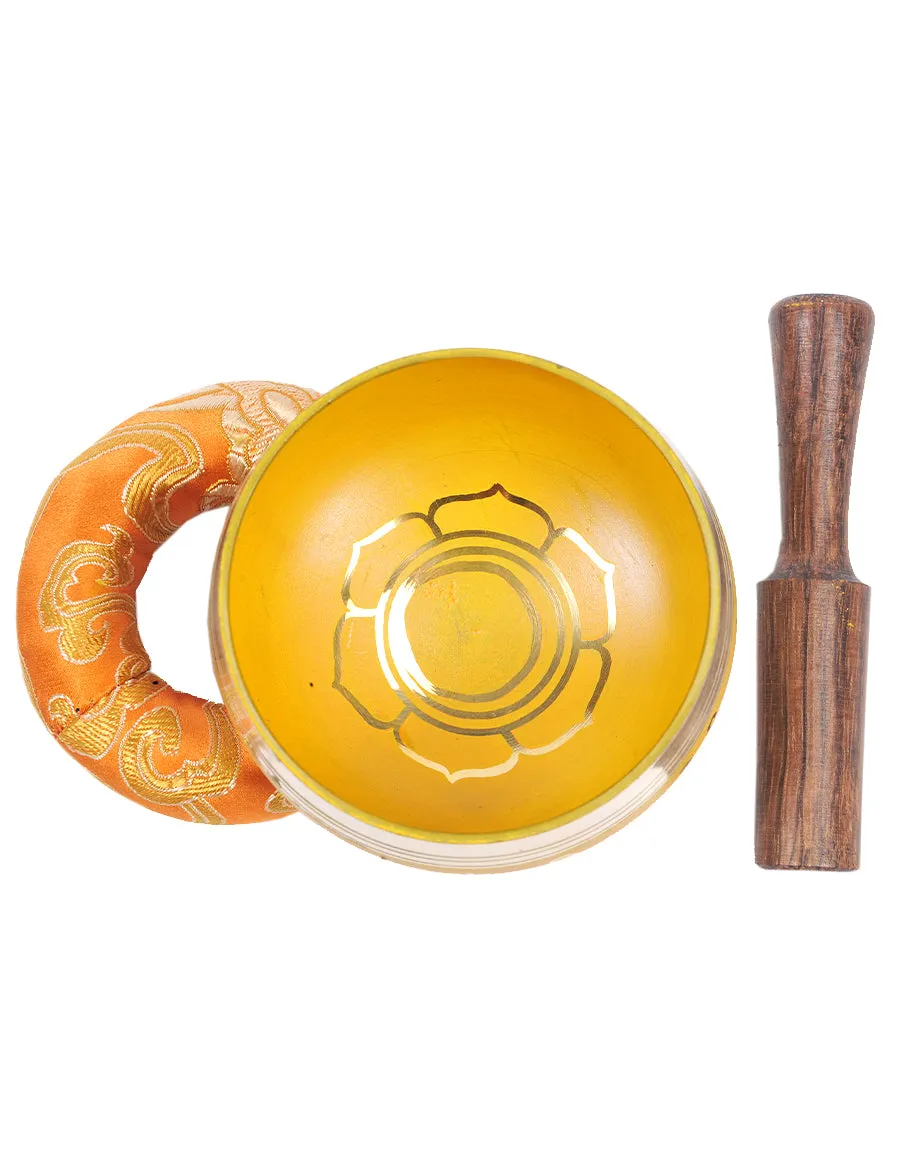 Chakra Colors and Black Painted Tibetan Singing Bowl