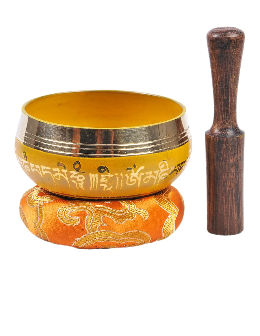 Chakra Colors and Black Painted Tibetan Singing Bowl