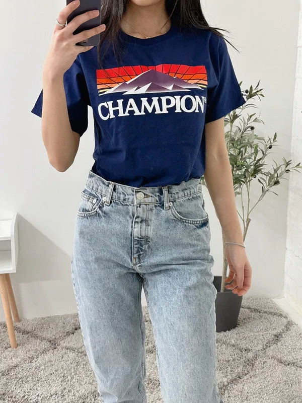 Champion Classic Graphic T-shirt Athletic Navy GT23H 586Z7A Z0Q