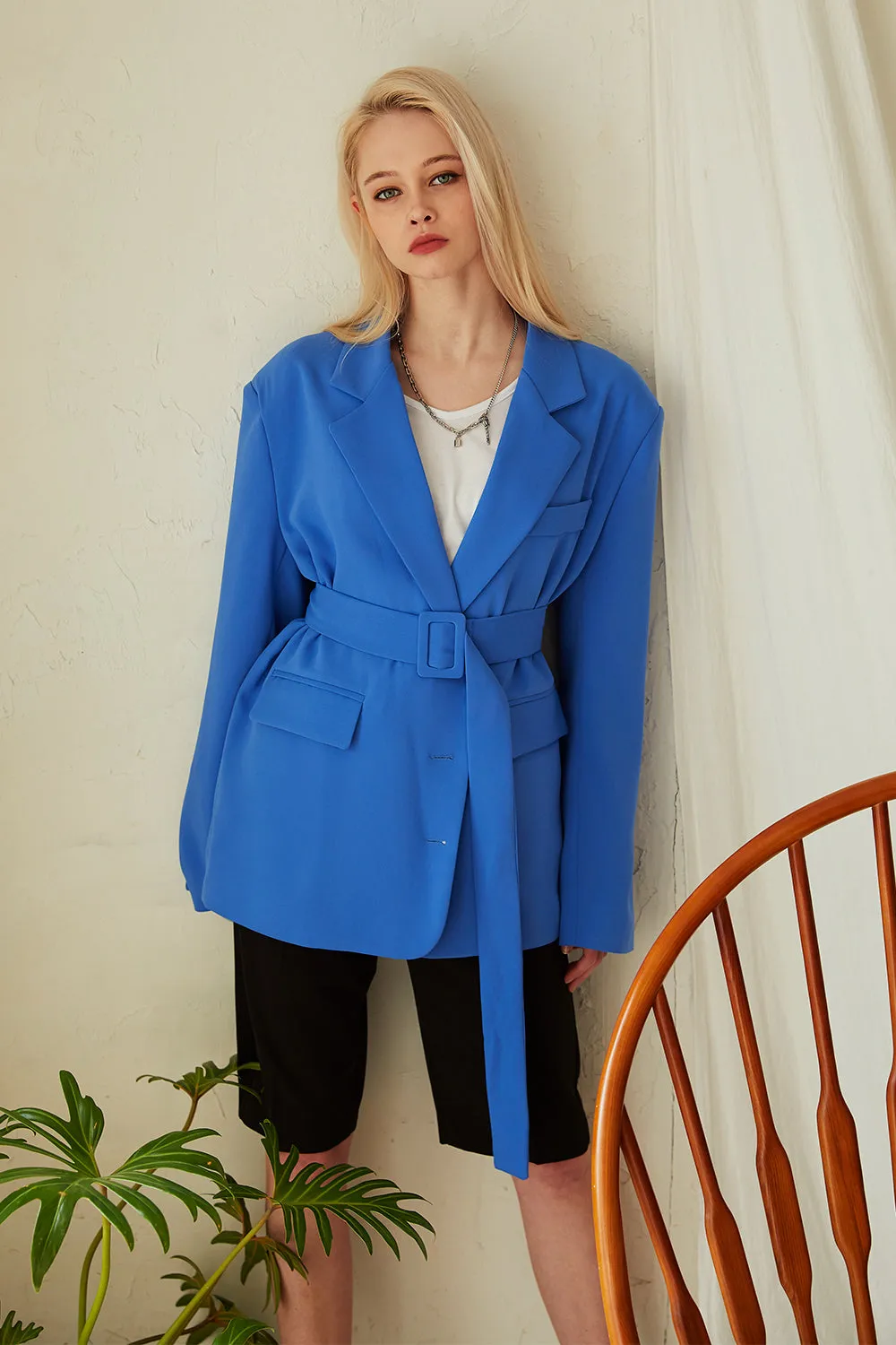 Charlie Oversized Fit Blazer w/Belt