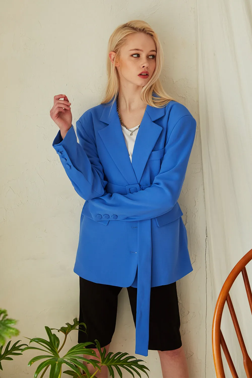 Charlie Oversized Fit Blazer w/Belt