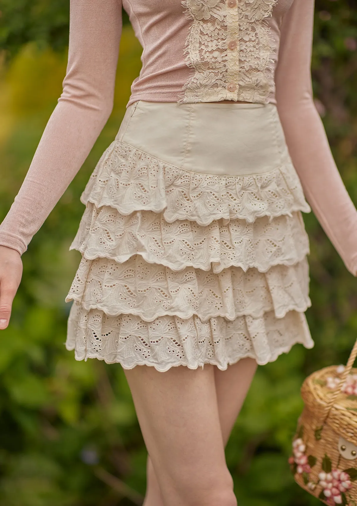 Cheese Mille Crepe Pantskirt